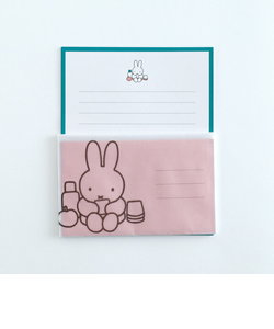 ミッフィー miffy レターセット (便箋×8,封筒×4) ピンク 定型内