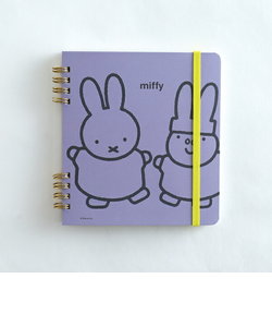 ミッフィー miffy リングノート・スクエア 文房具 メモ帳 パープル 日本製