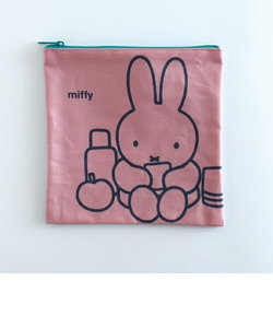 ミッフィー miffy スクエアポーチ 小物入れ ピンク 日本製