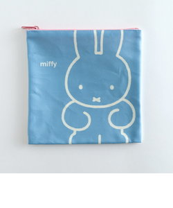 ミッフィー miffy スクエアポーチ 小物入れ ブルー 日本製