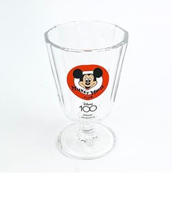 ディズニー100周年 脚付きグラス ミッキーレトロポップ Disney ガラスコップ 日本製