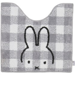 ミッフィー miffy チェックライン トイレマット グレー ポイントマット トイレ