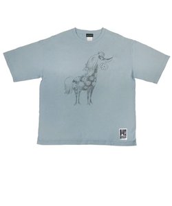 ムーミン ウミウマ ビッグTシャツ アシッドブルー MOOMIN