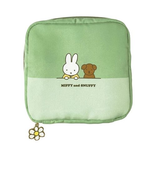 ミッフィー＆スナッフィー ポーチ（グリーン） 小物入れ 文房具 miffy and snuffy 23AW