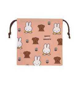 ミッフィー＆スナッフィー 巾着袋（ピンク） 小物入れ 文房具 miffy and snuffy 23AW 日本製