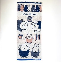 ミッフィー miffy ガーランド フェイスタオル ブルー 34×80cm 日本製 西川