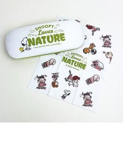 スヌーピー メガネケース Loves NATURE グリーン ハードケース SNOOPY