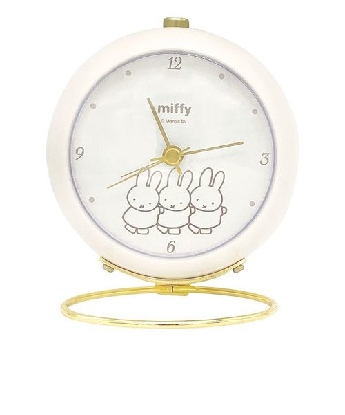 ミッフィー miffy リングクロック （アイボリー） 置き時計 インテリア