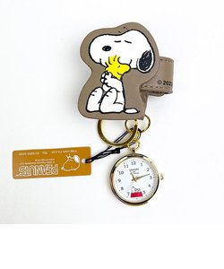 スヌーピー 巻付きキーチェーン ウォッチ ブラウン 時計 SNOOPY