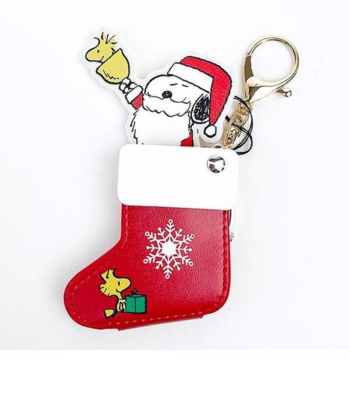 スヌーピー クリスマスソックスキーチェーンウォッチ レッド 時計 SNOOPY