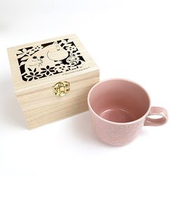 MOOMIN ムーミン 木箱入りマグ ピンク マグカップ ギフト用品 グッズ 日本製