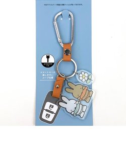 ミッフィー miffy カラビナスマートキーホルダー オレンジ カー用品