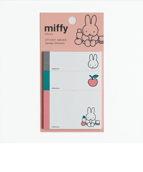 ミッフィー miffy スティッキーメモ（ピンク） 付箋 文具 日本製