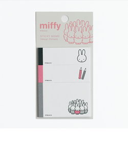 ミッフィー miffy スティッキーメモ（グレー） 付箋 文具 日本製