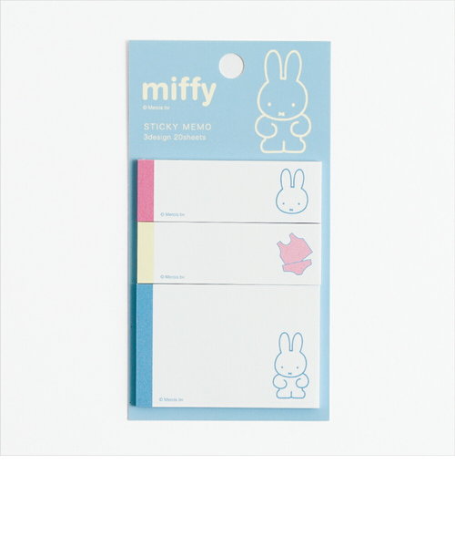 ミッフィー miffy スティッキーメモ（ブルー） 付箋 文具 日本製
