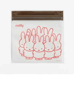 ミッフィー miffy ジッパーバッグ（グレー） 小物入れ ラッピング 日本製