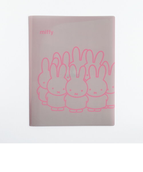 ミッフィー miffy A4クリアブックファイル（gray） 文具