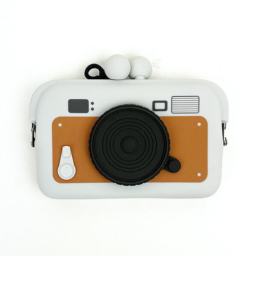 カメラモチーフ DO-MO CAMERA シリコン製がまぐちカードケース グレー ドーモカメラ 小物入れ