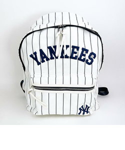 MLB ヤンキース NY バックパック (アイボリー×ネイビー) ストライプ リュックサック バッグ