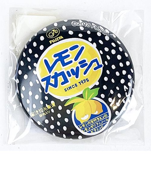 不二家 レモンスカッシュ 缶バッチ レモンスカッシュ缶バッチ 日本製