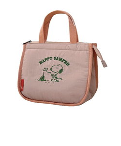 スヌーピー  ミニトートバッグ HAPPYCAMPER ピンク 簡易保冷 洗濯OK SNOOPY