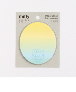 ミッフィー やさしく透けるふせん（miffy&friends） 文具 日本製 イエロー/ブルー