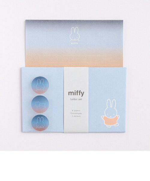 ミッフィー レターセット（miffy） 文具 日本製 ネイビー/オレンジ