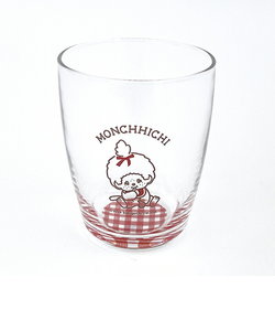 モンチッチ グラスS モンチッチちゃん 260ml 食器 キッチン チェック ブラウン