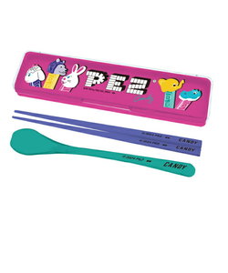 PEZ(ペッツ) 箸＆スプーンセット (ピンク) ランチ