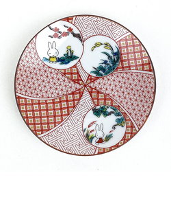 ミッフィー miffy 九谷焼 小皿(赤絵) 食器 お皿 日本製
