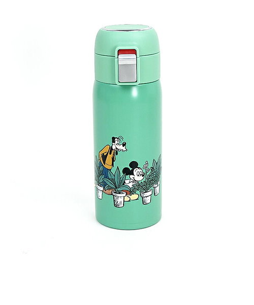 ディズニー ミッキー＆フレンズ グリーンワールド ワンタッチストローボトル 水筒 ランチ Disney