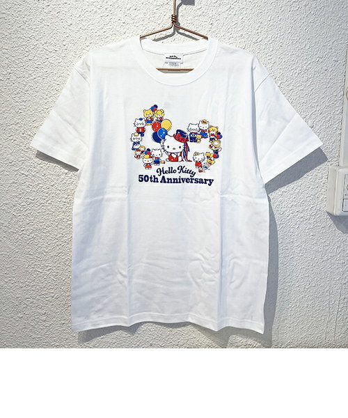 サンリオ ハローキティ 50thTシャツ Lサイズ ホワイト
