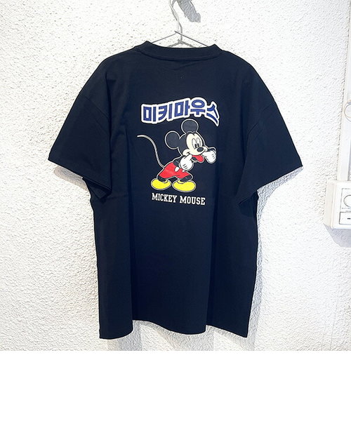 ディズニー ミッキーマウス ハングルシリーズ Ｔシャツ(ブラック) Lサイズ アパレル Disney