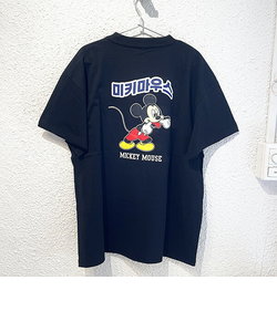 ディズニー ミッキーマウス ハングルシリーズ Ｔシャツ(ブラック) Mサイズ アパレル Disney