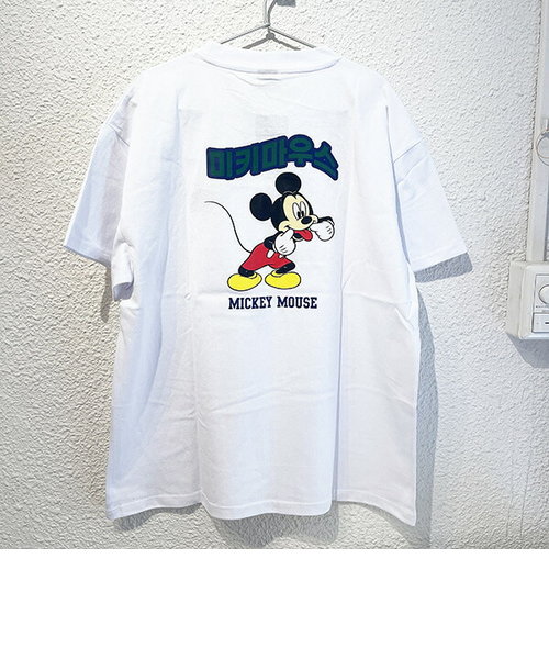 ディズニー ミッキーマウス ハングルシリーズ Ｔシャツ(ホワイト) Lサイズ アパレル Disney