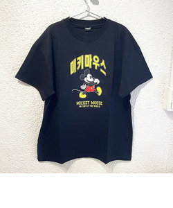 ディズニー ミッキーマウス ハングルシリーズ Ｔシャツ(ブラック) Lサイズ アパレル Disney