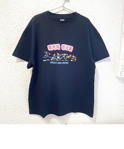 ディズニー ミッキー＆フレンズ ハングルシリーズ Ｔシャツ(ブラック) Mサイズ アパレル Disney