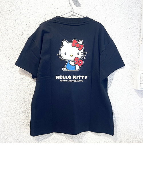 サンリオ ハローキティ 50th Anniversary Ｔシャツ(ブラック) Mサイズ アパレル Sanrio