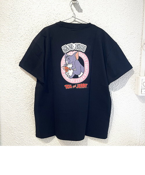 トムとジェリー ハングルシリーズ Ｔシャツ(ブラック) Mサイズ アパレル