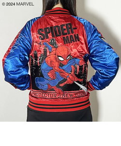 MARVEL 「 スパイダーマン 」 プロテクターニューヨーク スカジャン L マーベル ブルゾン