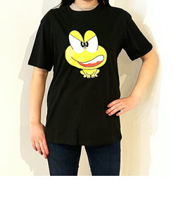 ど根性ガエル ピョン吉ツヨキ Tシャツ(ブラック) Mサイズ アパレル