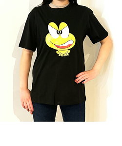 ど根性ガエル ピョン吉ツヨキ Tシャツ(ブラック) LLサイズ アパレル