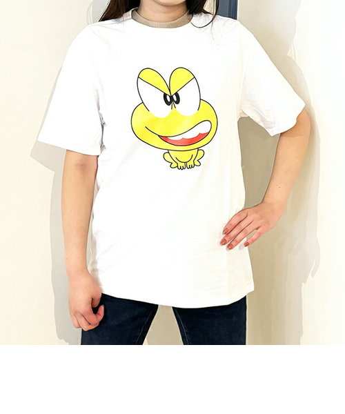 ど根性ガエル ピョン吉ツヨキ Tシャツ(ホワイト) LLサイズ アパレル