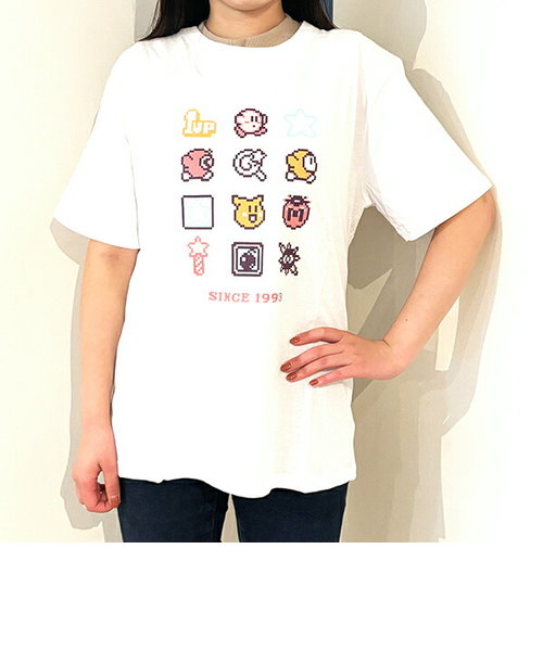 星のカービィ ドットアイコン Tシャツ(ホワイト) Mサイズ アパレル 任天堂