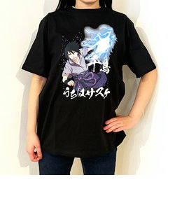 NARUTO(ナルト) うちはサスケ千鳥  Tシャツ(ブラック) Mサイズ アパレル ジャンプ