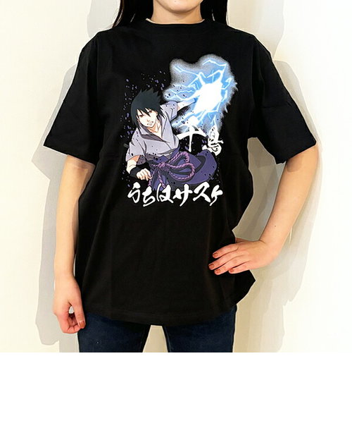 NARUTO(ナルト) うちはサスケ千鳥  Tシャツ(ブラック) 3Lサイズ アパレル ジャンプ