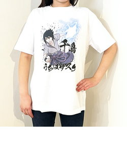 NARUTO(ナルト) うちはサスケ千鳥  Tシャツ(ホワイト) Mサイズ アパレル ジャンプ