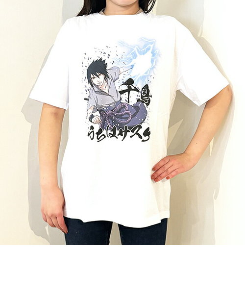 NARUTO(ナルト) うちはサスケ千鳥  Tシャツ(ホワイト) 3Lサイズ アパレル ジャンプ