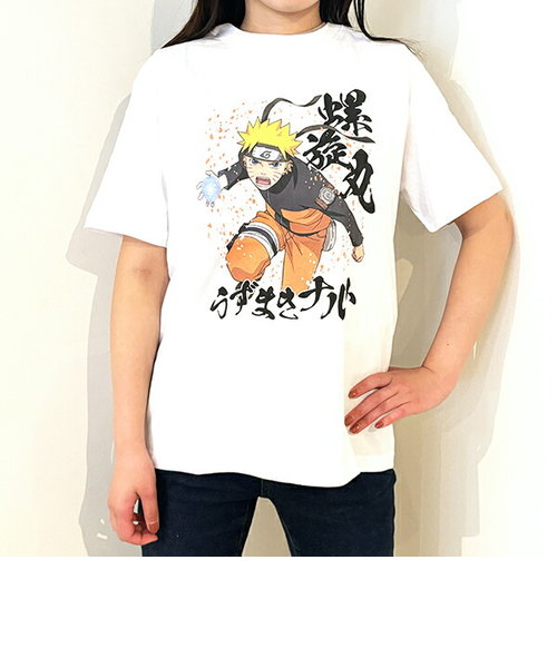 NARUTO(ナルト) うずまきナルト螺旋丸  Tシャツ(ホワイト) LLサイズ アパレル ジャンプ