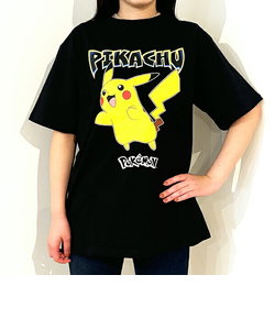 ポケットモンスター ピカチュウ ブラック Tシャツ LLサイズ アパレル ポケモン